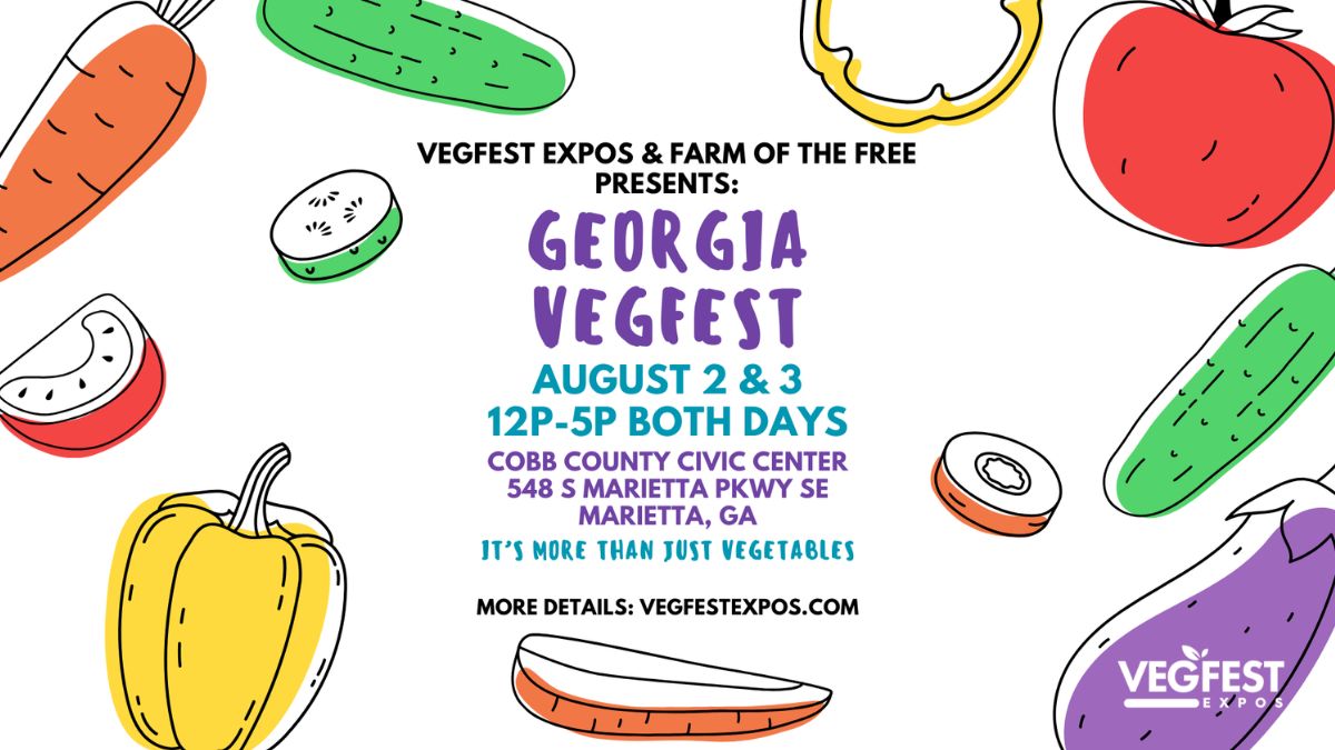 Georgia VegFest returns to Cobb County Civic Center on August 2–3, 2025, featuring vendors showcasing plant‑based foods and family‑friendly activities.
