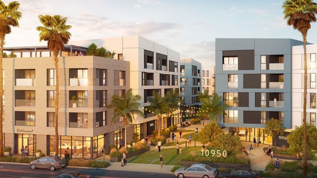 Hudson Pacific Properties plans a mixed use redevelopment at 10950 Washington Boulevard that will offer 508 apartments and public open space.