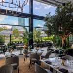 The new restaurant features a sizzling steak program.