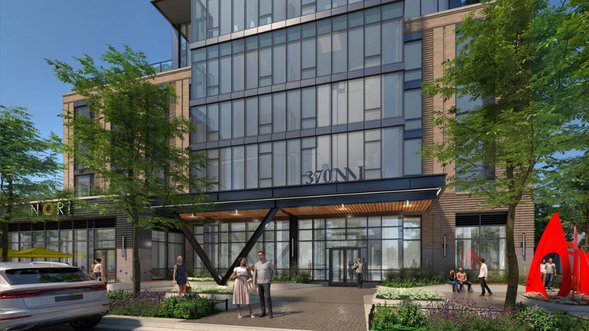 The groundbreaking at 370 N. Morgan initiates construction on a 32-story, 539,000-square-foot mixed-use tower featuring 494 rental units and extensive amenities.