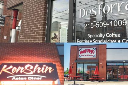 Desforra Cafe, Ken Shin Asian Diner, and Nifty Fifty's were reported by the Philadelphia Department of Health due to poor sanitation, insect and mouse activity on August 14, 2025 and August 15, 2025.
