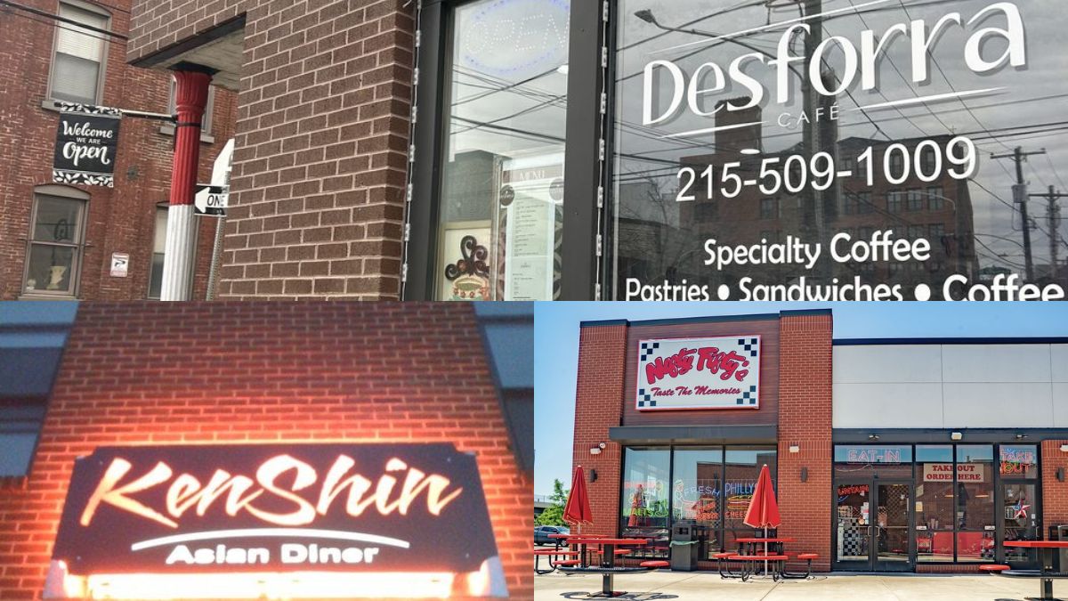 Desforra Cafe, Ken Shin Asian Diner, and Nifty Fifty's were reported by the Philadelphia Department of Health due to poor sanitation, insect and mouse activity on August 14, 2025 and August 15, 2025.