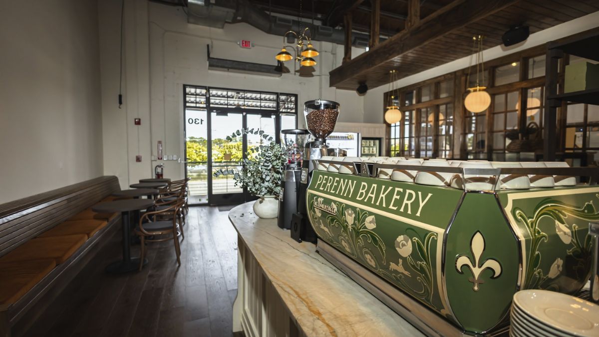Perenn Bakery’s new Berry Hill location on Sidco Drive offers artisanal breads, pastries, coffee, and on-site baking processes for guests.