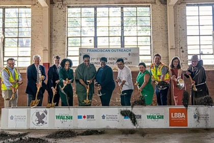 Franciscan Outreach broke ground for its newest non-congregate shelter redevelopment in Little Village.