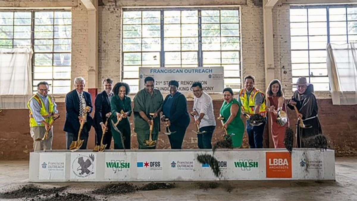 Franciscan Outreach broke ground for its newest non-congregate shelter redevelopment in Little Village.