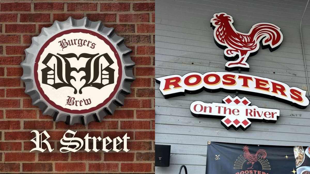 Burgers and Brew and Roosters On The River received yellow placards during their respective routine inspections.