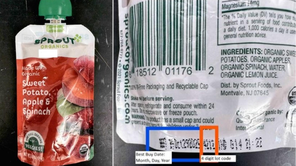 Sprouts Organics recalls a product due to elevated lead levels.