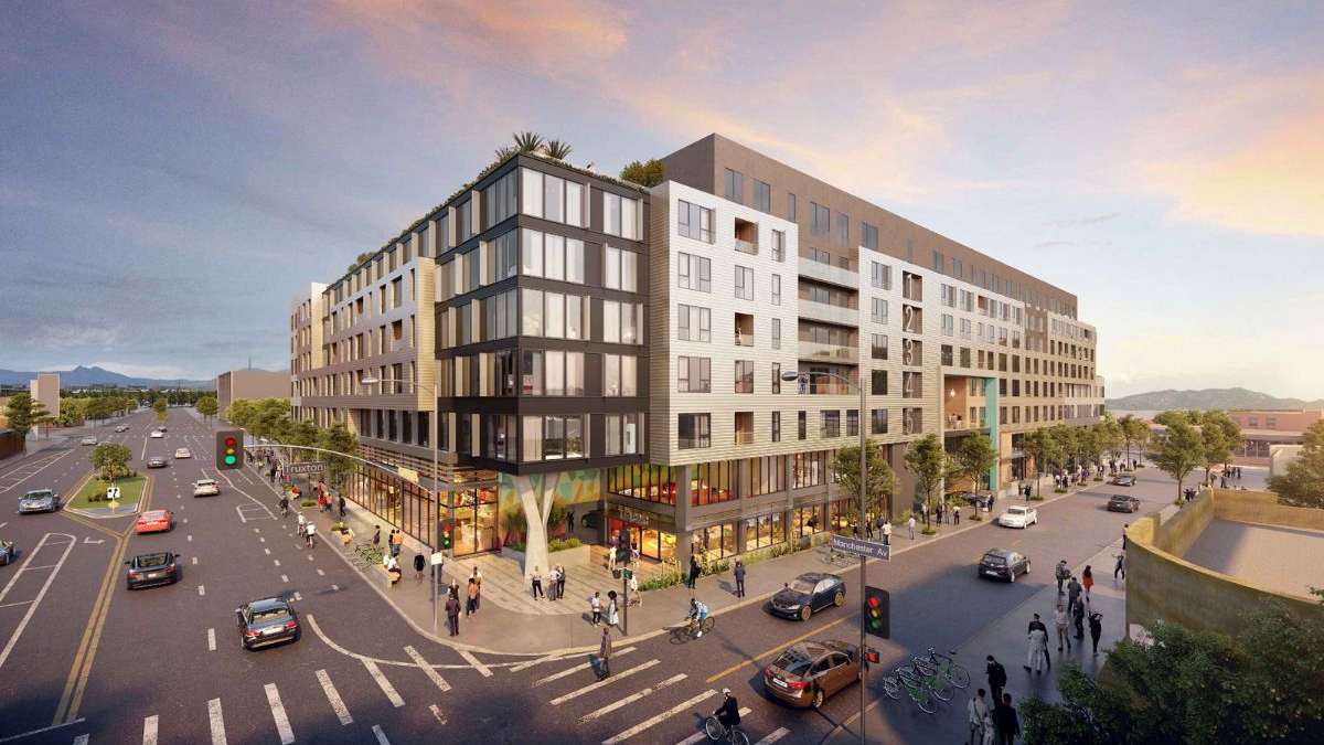 Tenants will receive 489 living apartments, ground-floor retail, and a public plaza.