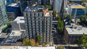 As an affordable 12-story structure, it highlights eco-friendly and nature inspired design.