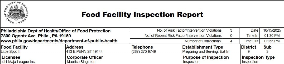 Little Spot II inspection report