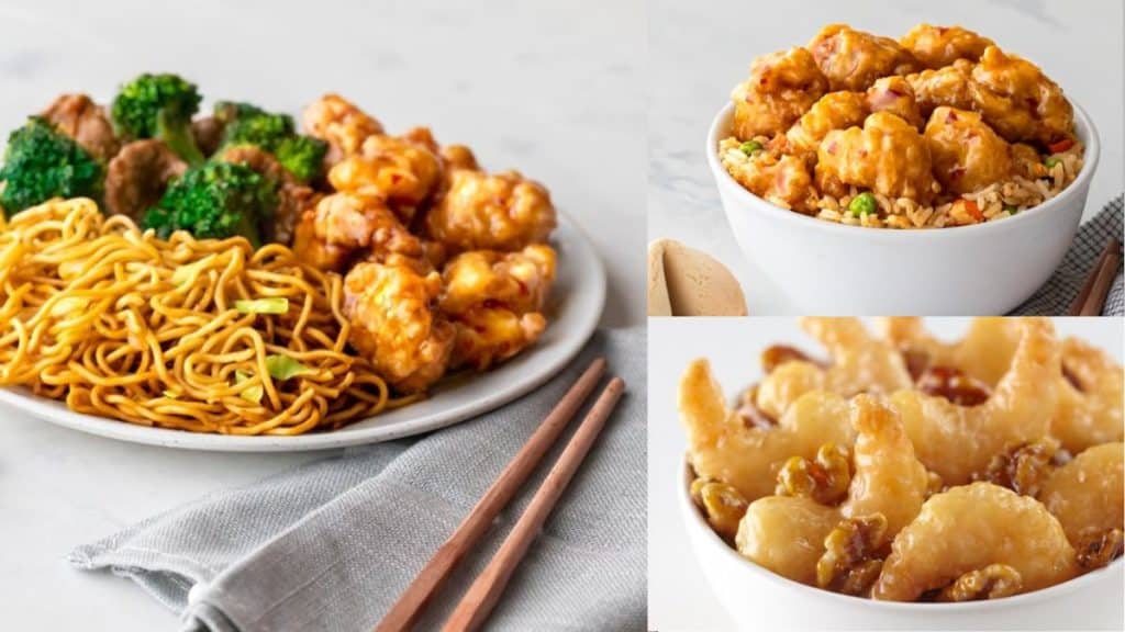 Food served at Panda Express