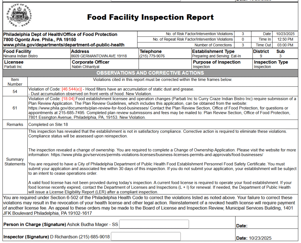 Reinspection notice
