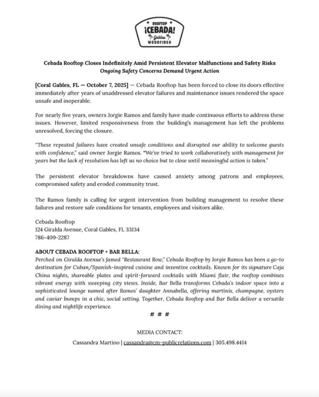 closure notice
