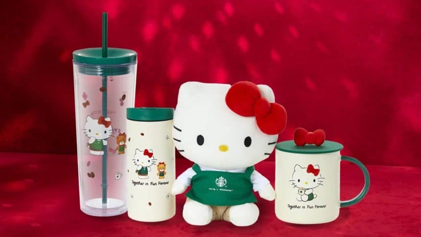 Starbuck x Hello Kitty holiday merchandise