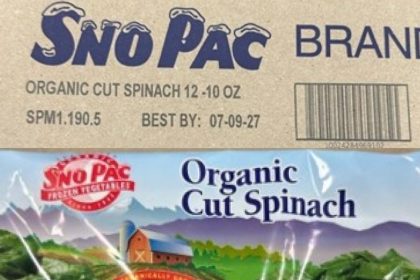 Sno Pac Foods, Inc. recall spinach products