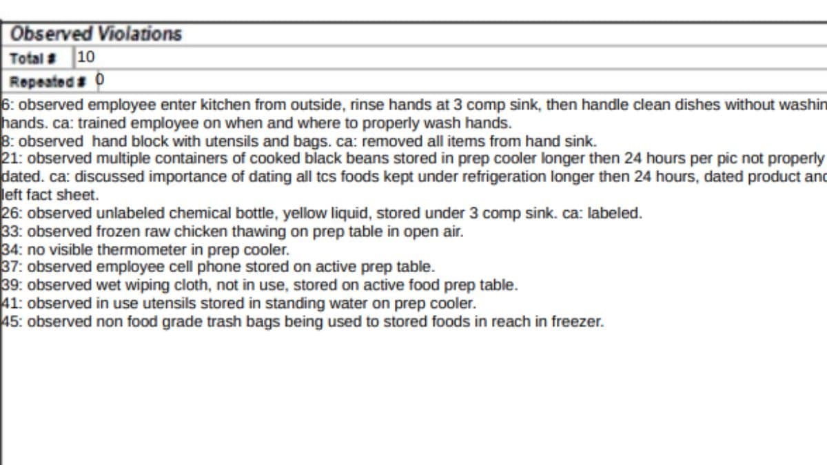 The hand sink was observed to be blocked with utensils and bags.