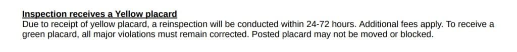 Screenshot of Taj Grill Indian Cuisine inspection report