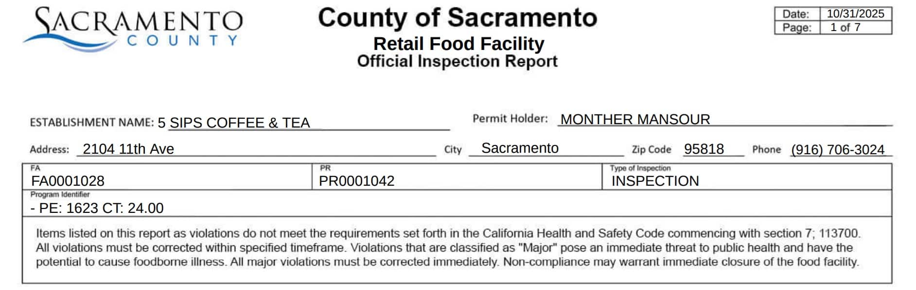 The employee lacked knowledge of the proper holding temperature for cold, potentially hazardous foods