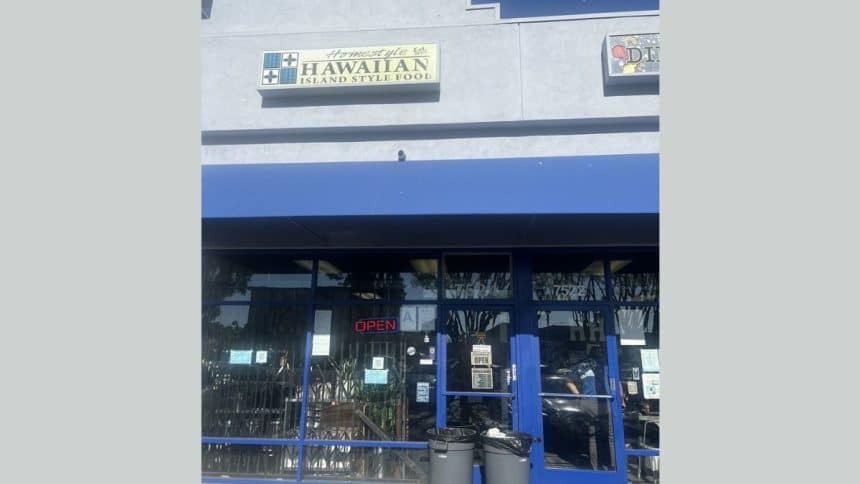 Homestyle Hawaiian restaurant in San Diego was cited for food safety violations during a routine health inspection on November 3, 2025. 