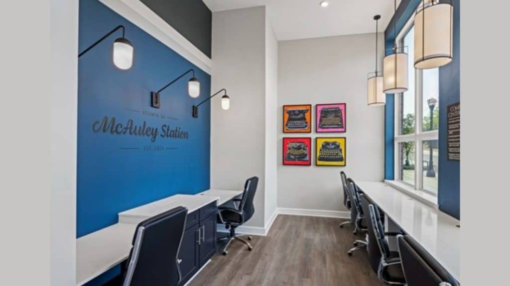 Image of one of the internal common community spaces within McAuley Station