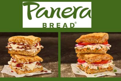 Logo and sandwiches from Panera Bread