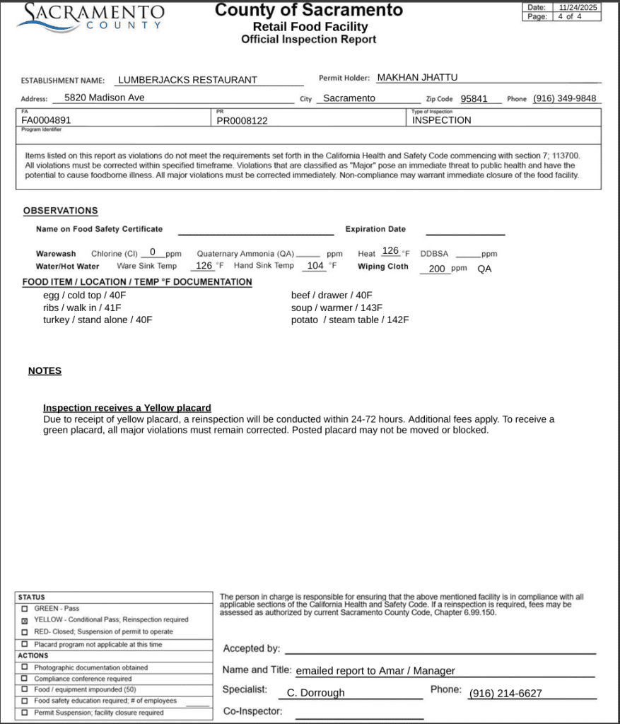 Reinspection notice