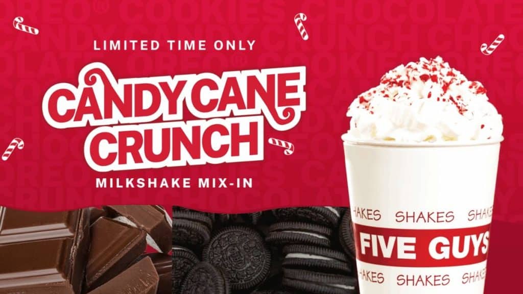 Five Guys has been serving varied milkshake mix-ins since November 10