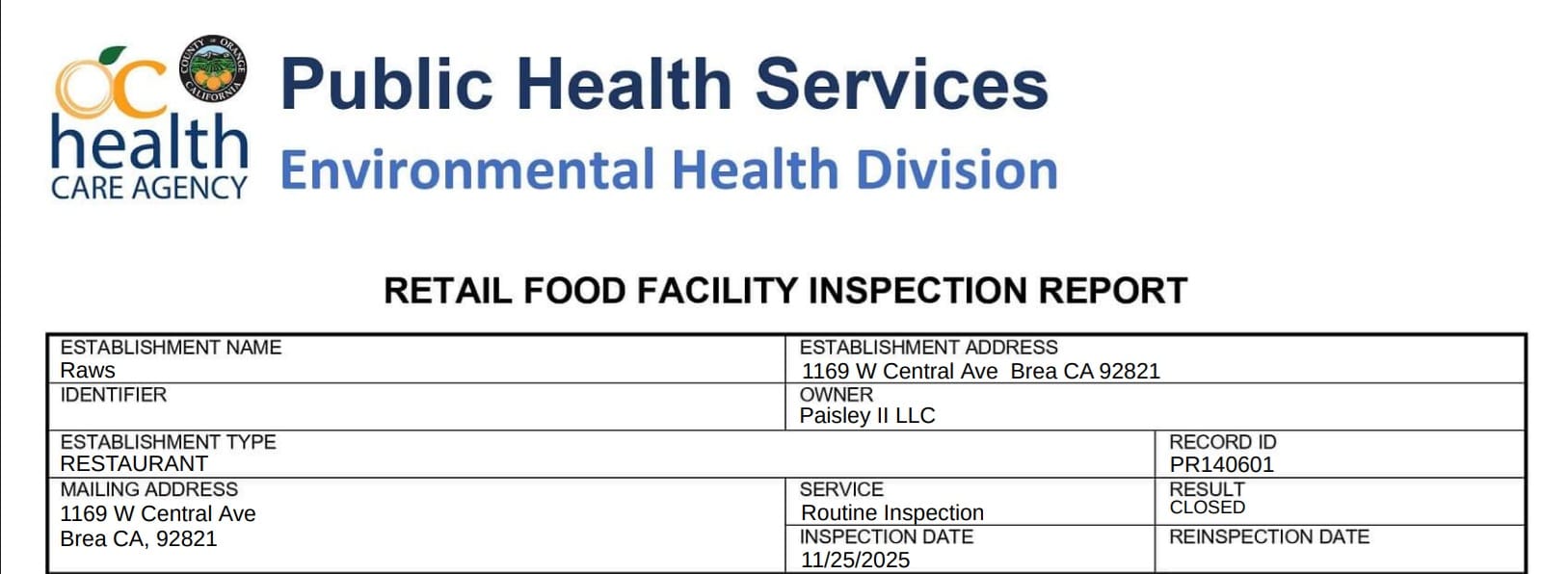 Inspectors observed food residue on cooler door handles