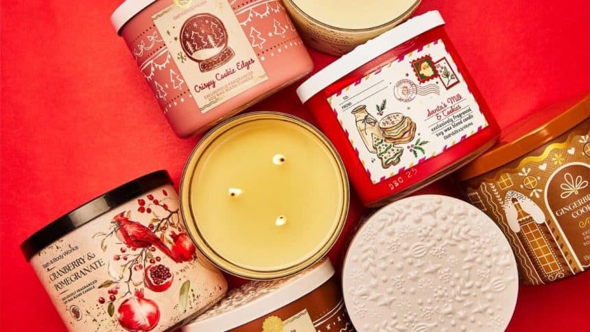 Scented candles of Bath & Body Works