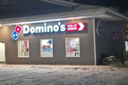 Domino’s has officially opened its first North Pole location on Santa Claus Lane, launching a month-long series of holiday-themed events. 