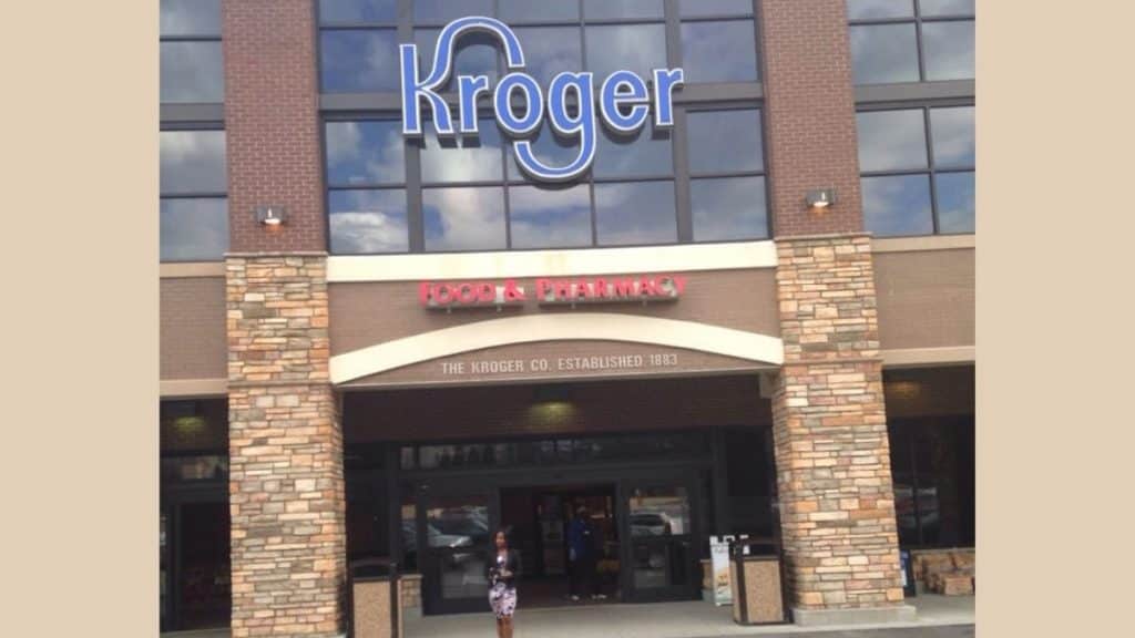 Outside one of the outlets of Kroger in the U.S.