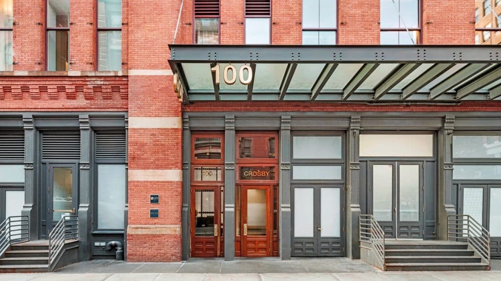 100 Crosby St building secures refinancing of $83 million.