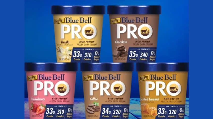 Blue Bell Creameries is expanding its frozen dessert offerings with a new protein-focused lineup, blending indulgent flavors with added nutritional value.