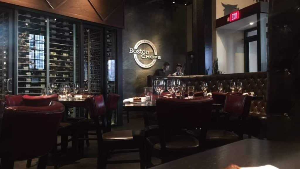 Inside the award-winning steakhouse, Boston Chops (Source: Yelp)