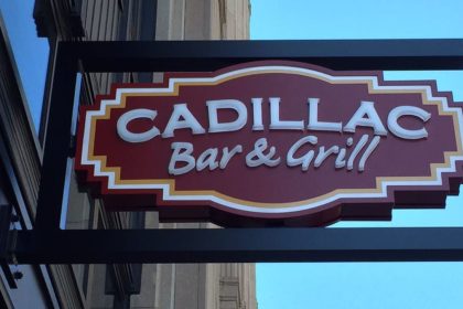 Cadillac Bar and Grill signboard