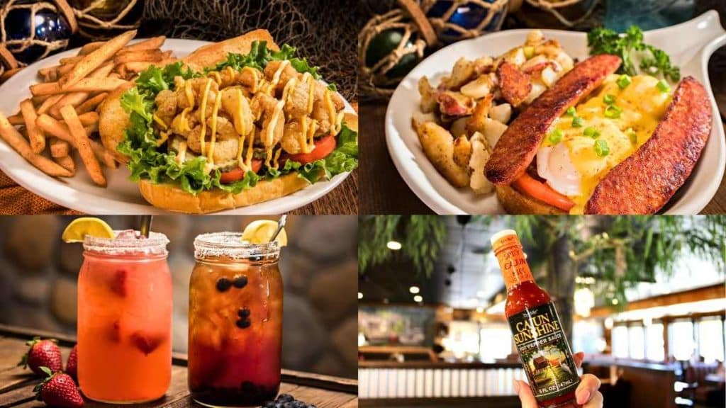 This image shows Cajun-inspired, Southern-style offerings at the location.