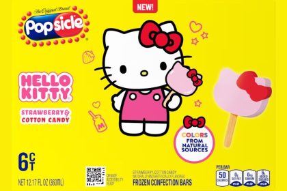 Popsicle continues its trend of aesthetically pleasing ice cream bars with the Hello Kitty Frozen Confection Bar, soon to be available at retail stores.