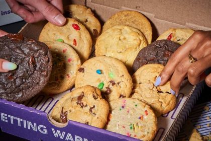 Insomnia Cookies' delicious cookie box