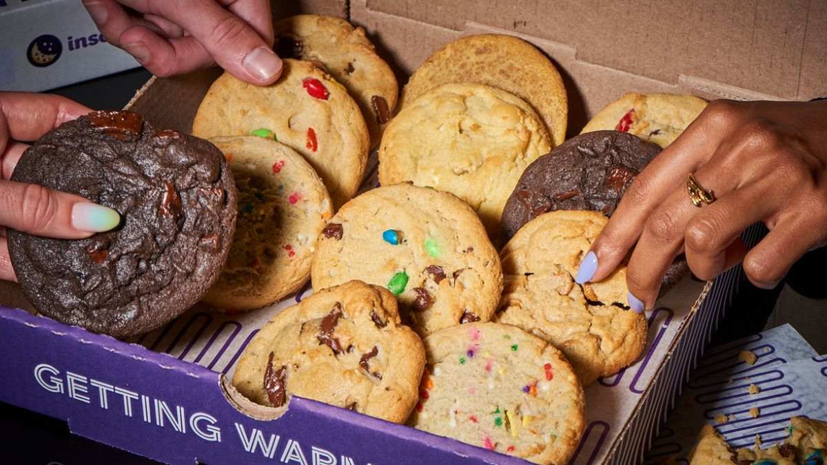 Insomnia Cookies' delicious cookie box