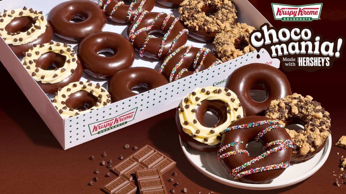 Krispy Kreme has brought back its popular Chocomania Collection, offering a new limited-time lineup of chocolate-glazed doughnuts for six days.