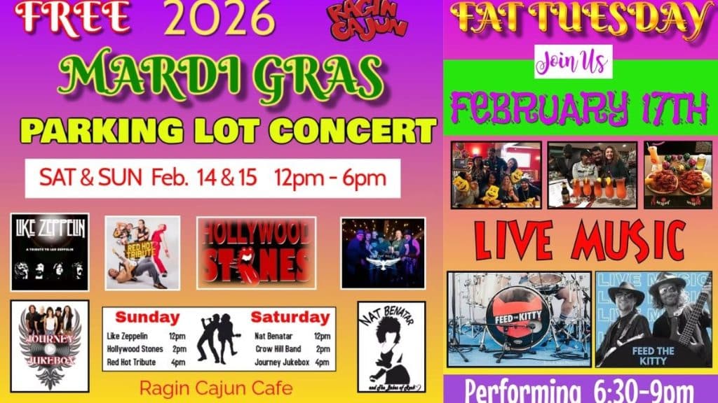Free events, live music, and a special dinner at Ragin Cajun Cafe will end the journey on a celebratory note (Source: ragincajuncafe.com)