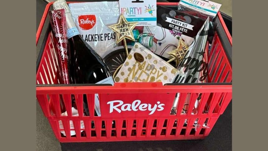 This image shows holiday items offered at Raley's.
