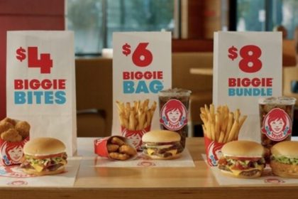 Wendy’s has launched its new Biggie Deals value menu starting at just $4, offering Biggie Bites, Biggie Bag, and Biggie Bundle combos.