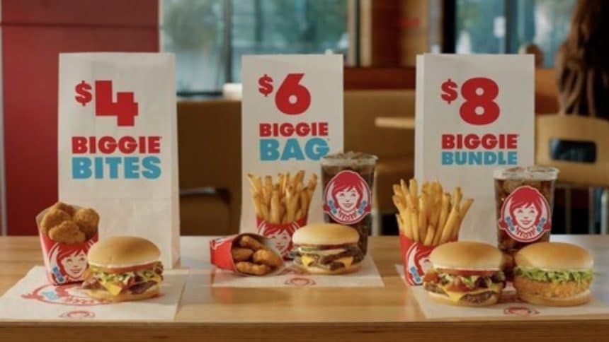 Wendy’s has launched its new Biggie Deals value menu starting at just $4, offering Biggie Bites, Biggie Bag, and Biggie Bundle combos.