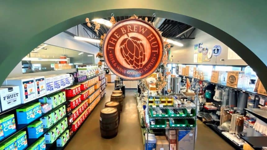 The store is known for its early influence on the local brewing community.