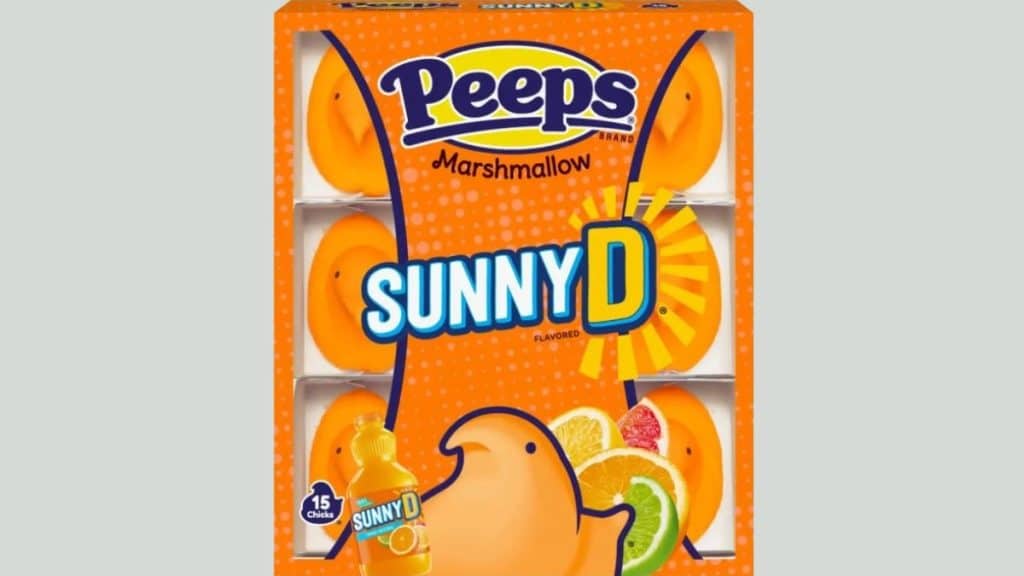 A pack of new Peeps SunnyD flavored marshmallow chicks (Source: peepsbrand.com)