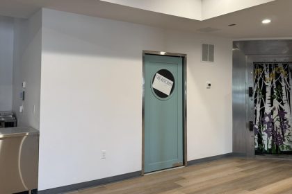 Interior of The Kitchen at The Vault, featuring a large walk-in vault