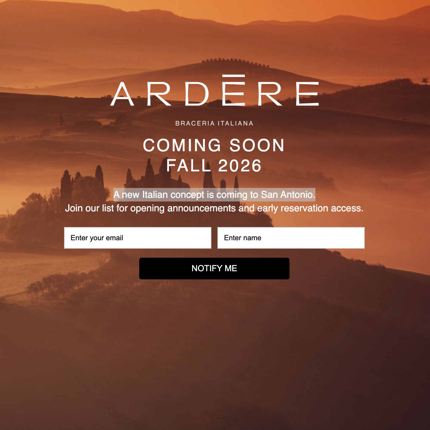 Ardēre Braceria Italiana, a J-Prime Concept, to Open This Year