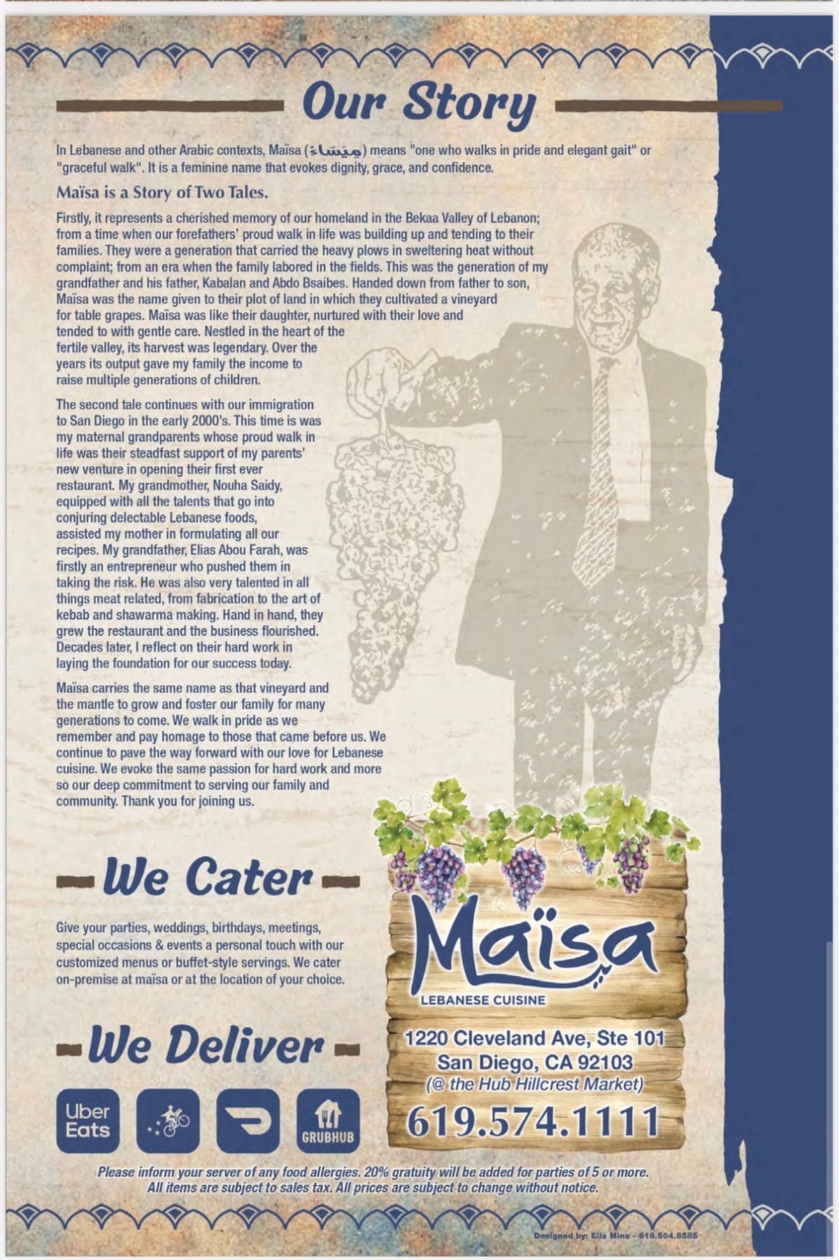 Aladdin Mediterranean Cuisine Rebrands as Maisa Lebanese Cuisine in Hillcrest