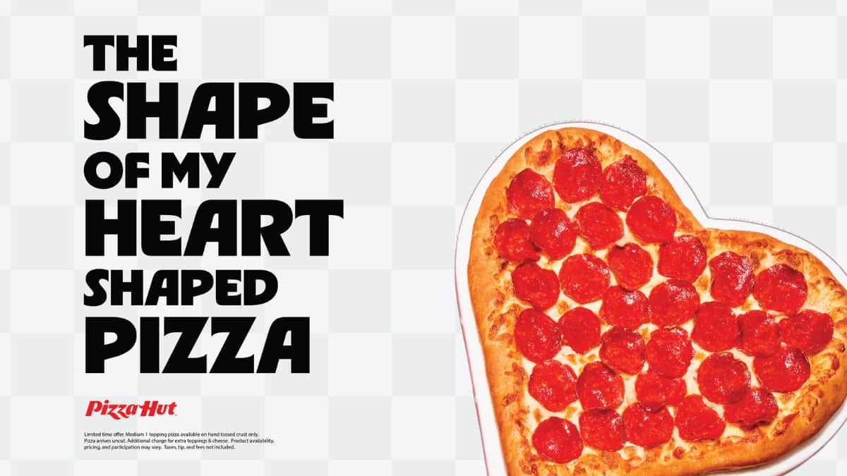 Pizza Hut's heart-shaped pizza